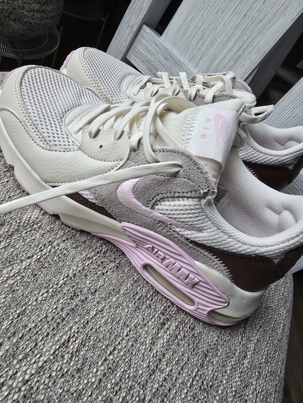 Nike Women's Sneakers in Cream, Pink & Brown
